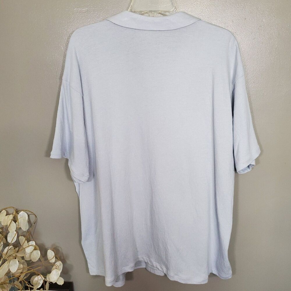 Madewell Camp Shirt Womens Size 1X Knit Lightspun Light Blue Button Up New NF804 - Picture 8 of 11